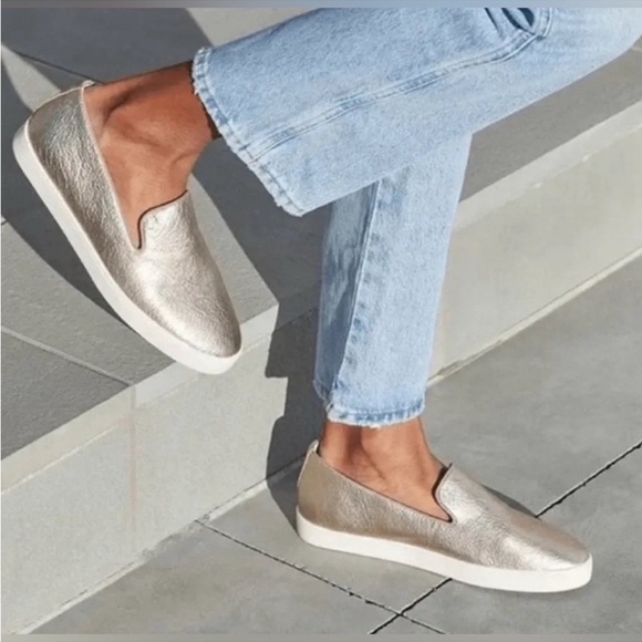 Birdies Size 8.5 Swift Gold Leather Upper Slip-On Loafers - Picture 2 of 12